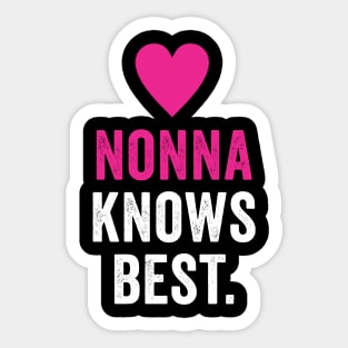 Nonna Knows Best Sticker